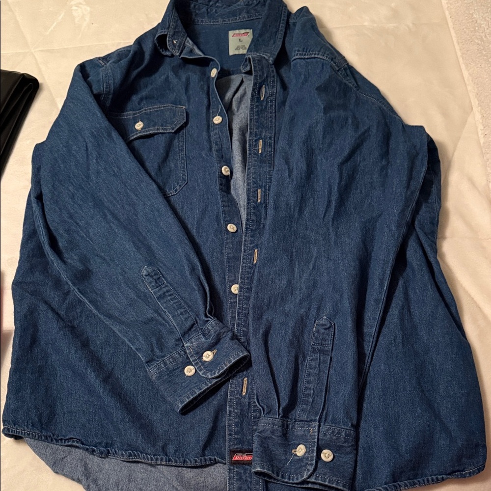Dickies Dark Blue Denim Shirt Jacket
